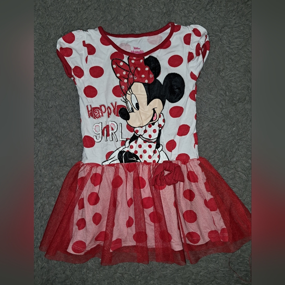 Disney Minnie Mouse Red and White Polka Dot Dress